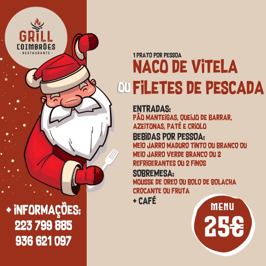 Menus Especiais de Natal - Naco de Vitela e Filetes de Pescada