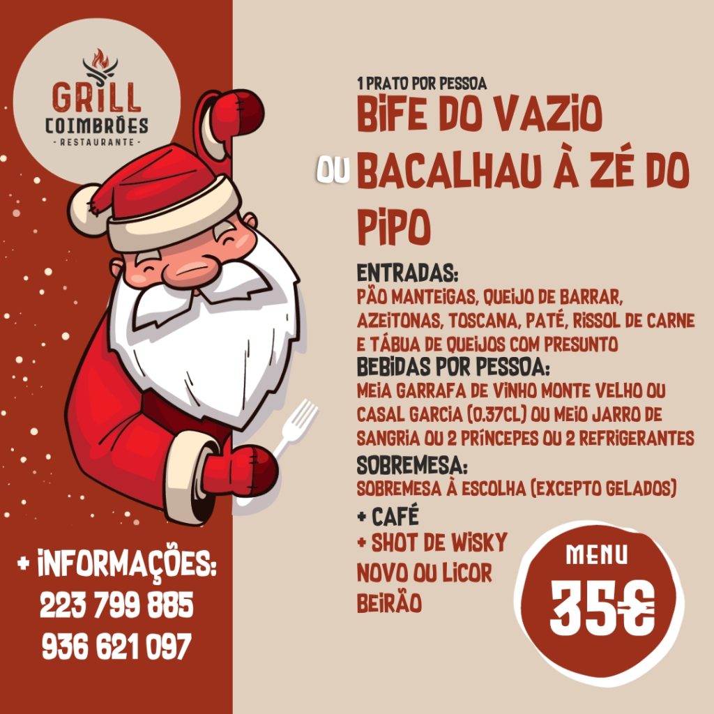 Menus Especiais de Natal - Bife do Vazio ou Bacalhau à Zé do Pipo